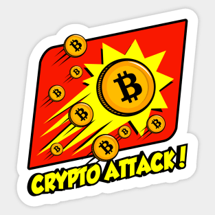 crypto attack Sticker